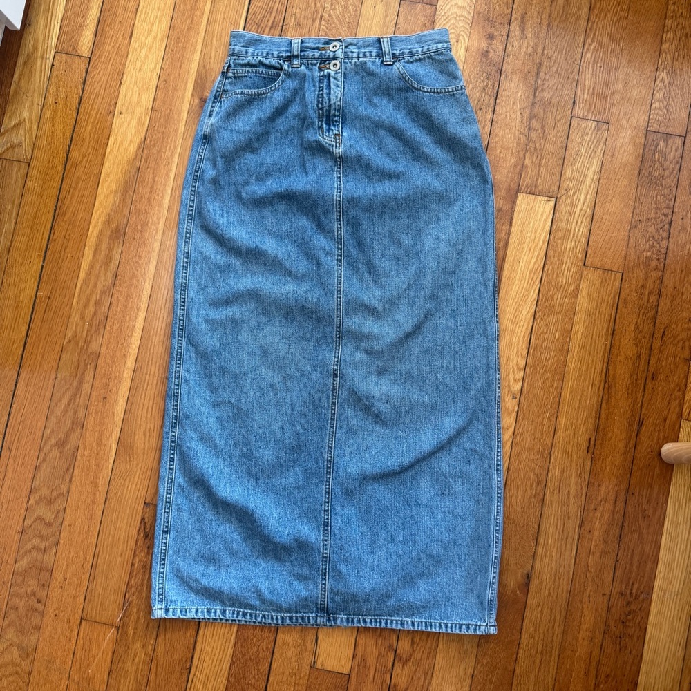 Faded Glory Blue Denim Pencil Skirt Vintage Size 4
